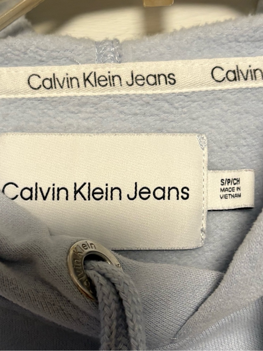 CALVIN KLEIN JEANS Cropped Hoodie - Size S - Picture 10 of 10